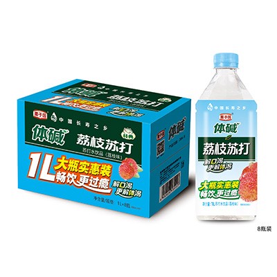 體堿荔枝蘇打水1L